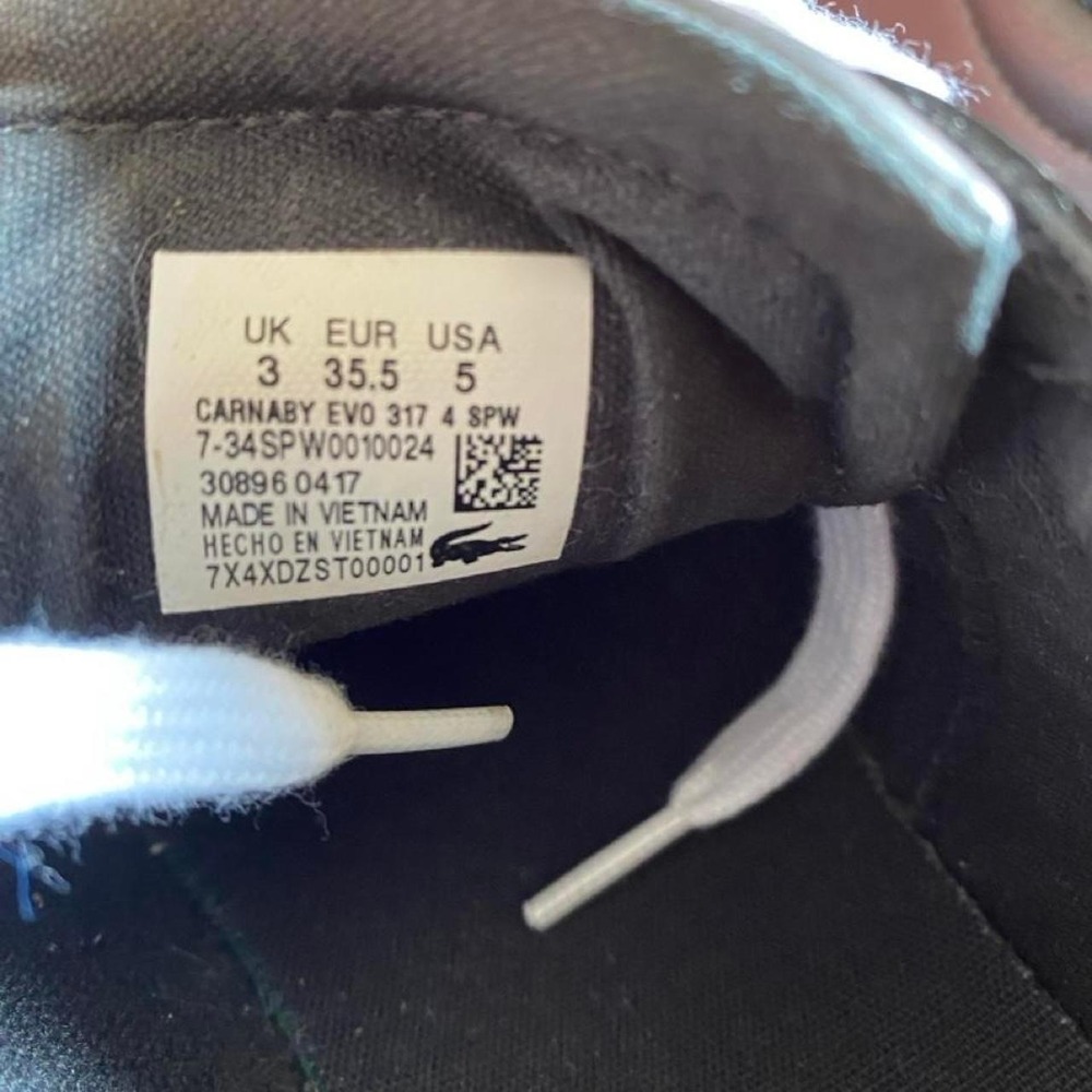 Lacoste sneakers Junior USA 5 Carnaby EVO Silver #lacost - Picture 7 of 7